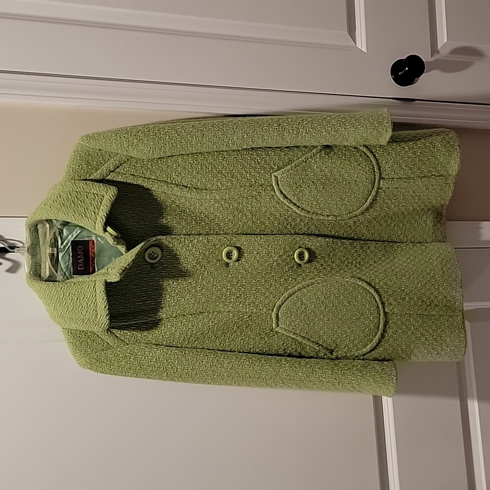DANO lime green vintage wool blend jacket
